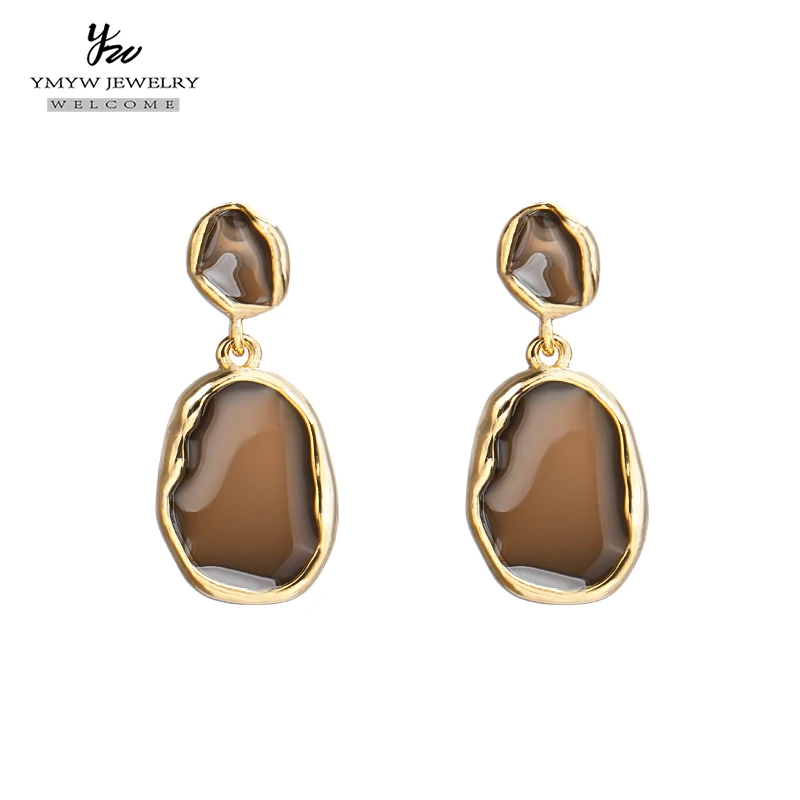 YMYW Pendientes Mujer Moda 2019 модные очаровательные эпоксидные Висячие длинные Винтажные