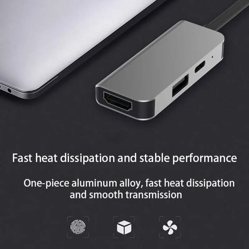 3 в 1 USB C хаб-конвертер type-C к HDMI USB PD Быстрая Зарядка адаптер док-станция Поддержка 4K USB C HDMI адаптер для переключателя NAND