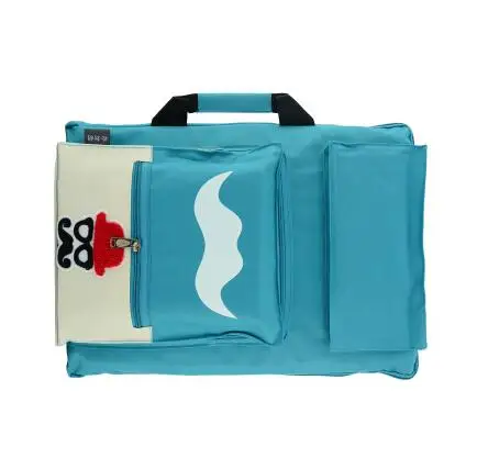 Light blue Модный милый набор для рисования сумка A3 эскиз Pad/Набор для рисования 8K Art школьная сумка сумки с рисунком для детей - Цвет: Light blue