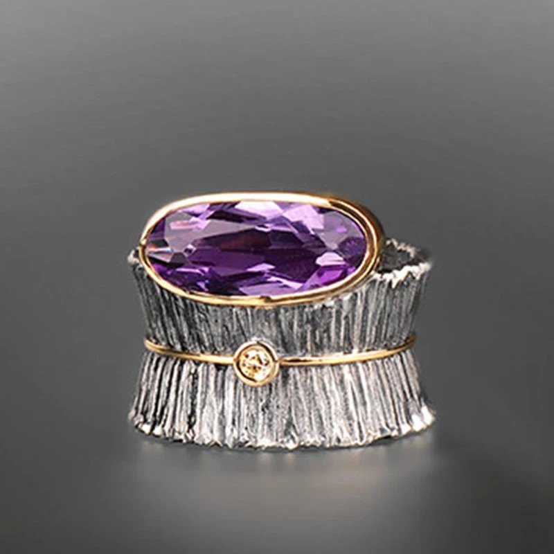 Элегантные вечерние женские кольца с фиолетовым цирконием, высокое качество, свадебные украшения для помолвки, подарки для девушек, кольцо на палец, размер 6-10, Bague femme