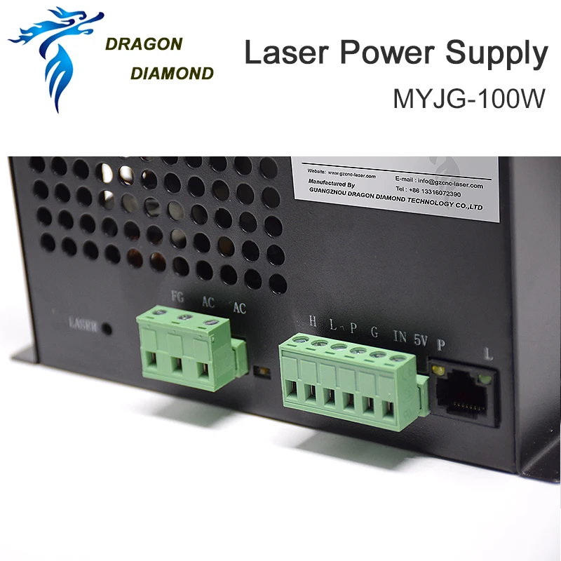 Dragon Diamond 100W Co2 Laser Power Supply For Co2 Laser Engraving And Cutting Machine MYJG Laser Power Supplies Series