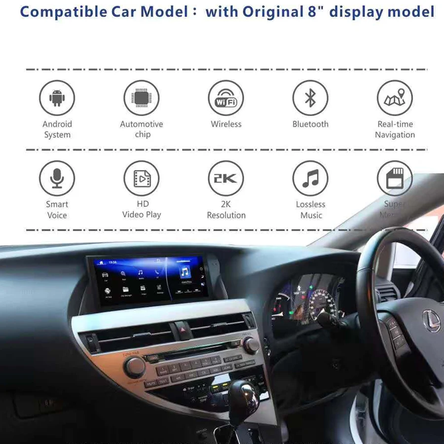 Car Radio Android 9.0 GPS for Lexus RX rx350 rx450h rx270 RX450 RX350H 2009- Right Wheel Driving Car bluetooth multimedia