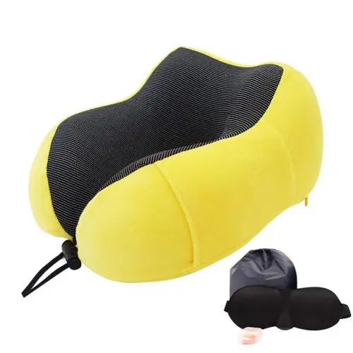 Bright Yellow 1 шт. u-образная портативная Подушка с эффектом памяти, подушки для шеи, мягкие медленные подушки для отдыха, сон в путешествиях, подушка для шеи, постельные принадлежности для здоровья - Цвет: Bright Yellow