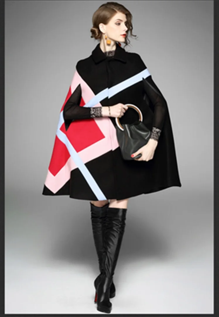 SuperAen осень и зима новое шерстяное пальто для женщин Дикие повседневные женские шерстяные пальто рукав «летучая мышь» модная женская одежда