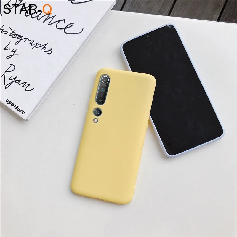 צבעים בוהקים סיליקון טלפון מקרה עבור xiaomi mi 10 פרו לייט הערה 10 פרו 10t t מט רך tpu כיסוי מקרה xiomi mi10 לייט mi note10
