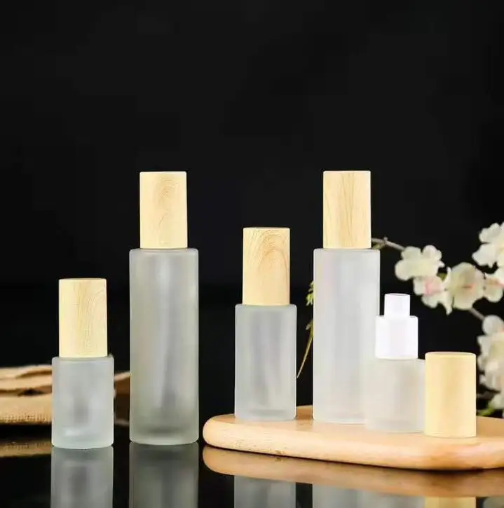 Flacone Spray In Legno Flacone Spray In Vetro Pompa Per Lozione Spruzzatore Liquido Nebbia Fine Bottiglie Ricaricabili Tappo In Legno Profumo