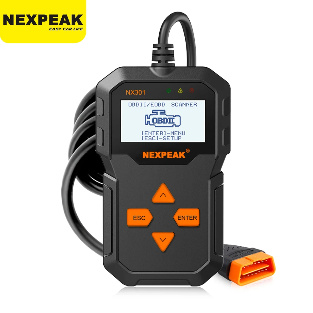 Автомобильный сканер NXPEAK NX301 OBD2 считыватель кодов инструмент для диагностики
