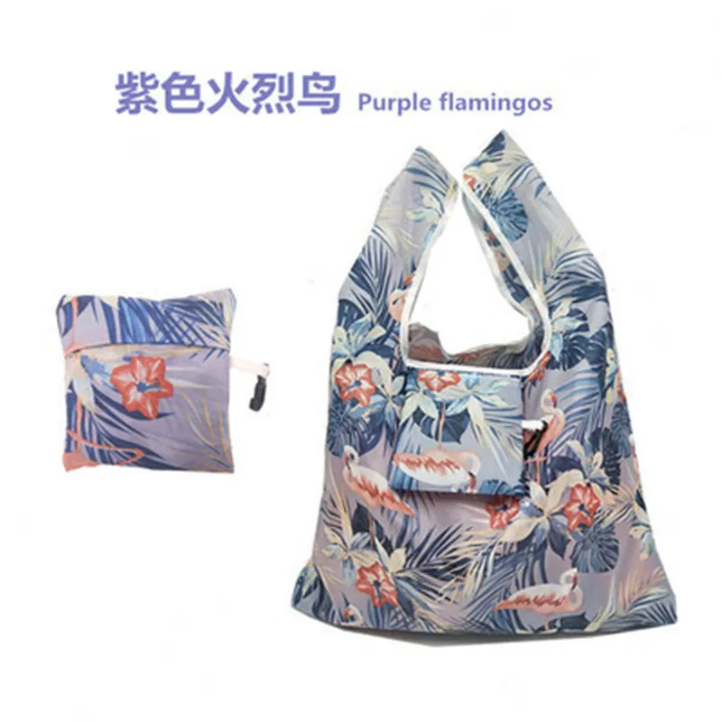 Эко сумка для покупок, Модная Складная многоразовая сумка с фламинго, складная сумка, удобная вместительная сумка для хранения, Новинка