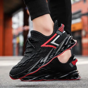 

High top Men Running shoes outdoor PU Breathable anti-skid sneakers New Mens Wear-resistant jogging training boot Plue size 45