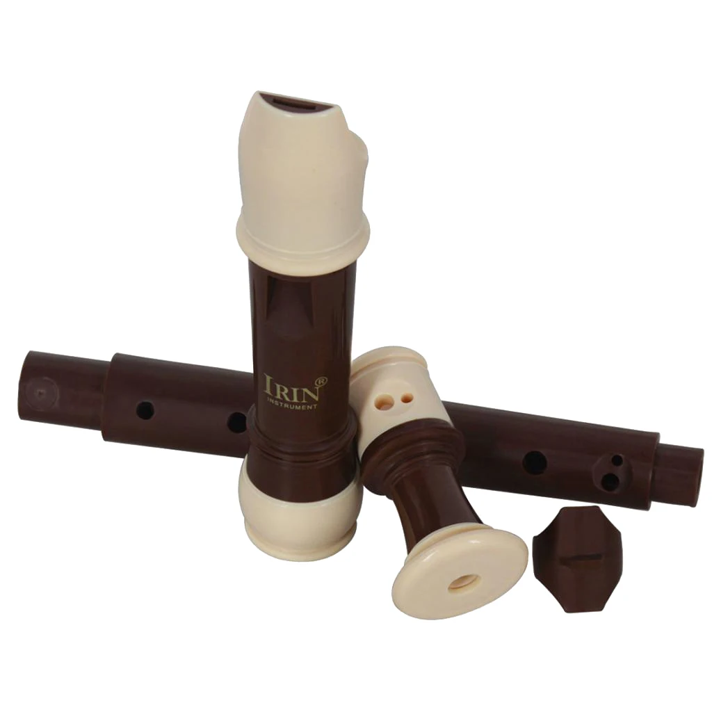 Soprano Recorder 8-Hole Clarinet with Cleaning Rod + Wiping Cloth, Key of B