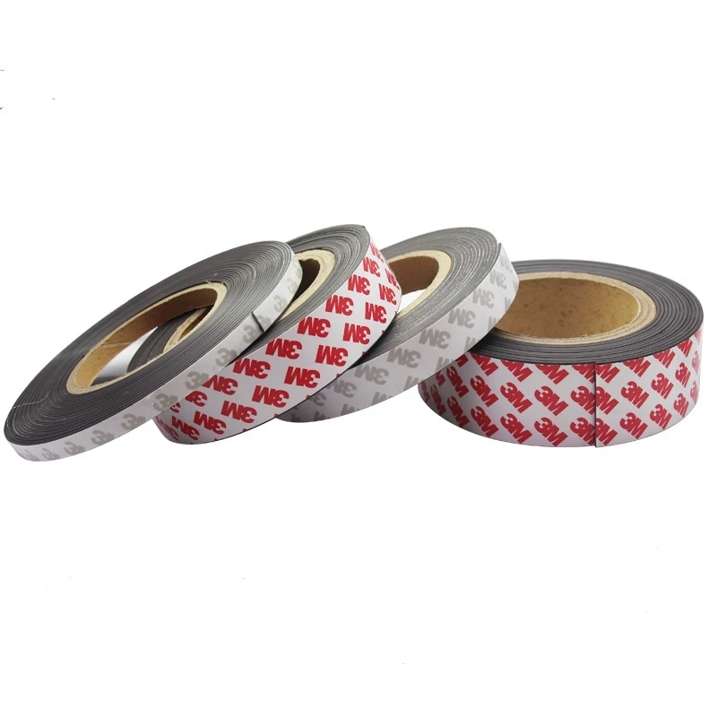 2 Meter 10*1 15*1 20*1 25*1 30*1mm Self Adhesive Flexible Soft Magnetic Strip Rubber Magnet Tape width 10mm/15mm/20mm/25mm/30mm |