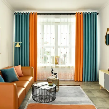 

Modern Blackout Curtains for Living Room Bedroom Curtains for Window Treatment Drapes Solid Finished Blackout Curtains 1 panel
