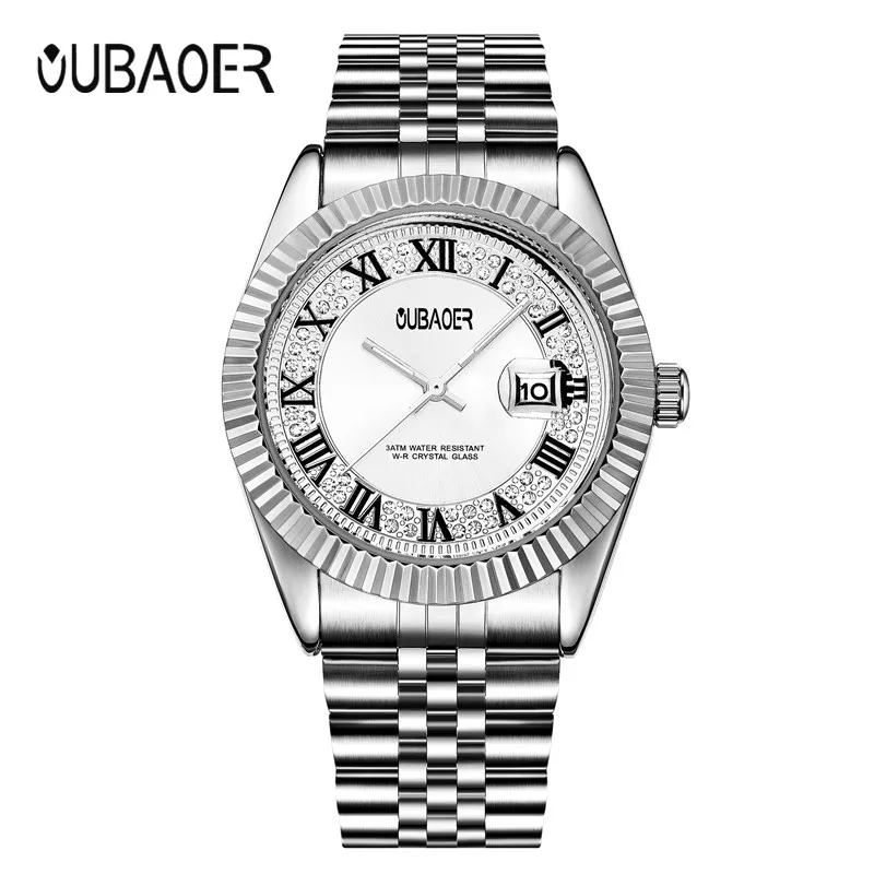 

OUBAOER Top Brand Luxury erkek kol saati Men Waterprof Sports Watch Men Quartz Casual Wrist Watch Men relogio masculino horloge