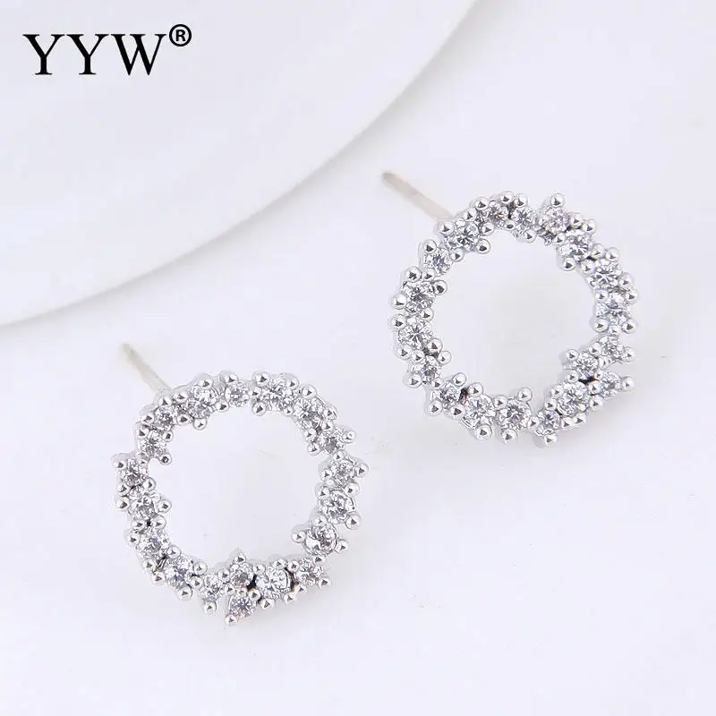 

Brass Stud Earring With Cubic Zirconia Statement Earrings Zircon Stone Earrings Fashion Jewelry Vintage Stud Earrings For Women