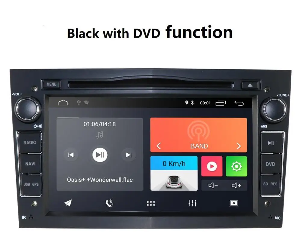 black with DVD Android 9,0 2Din автомобильный DVD Авторадио Навигация wifi 4G DAB+ OBD2 для Vauxhall Opel Astra H G Vectra Antara Zafira Corsa мультимедиа - Цвет: black with DVD