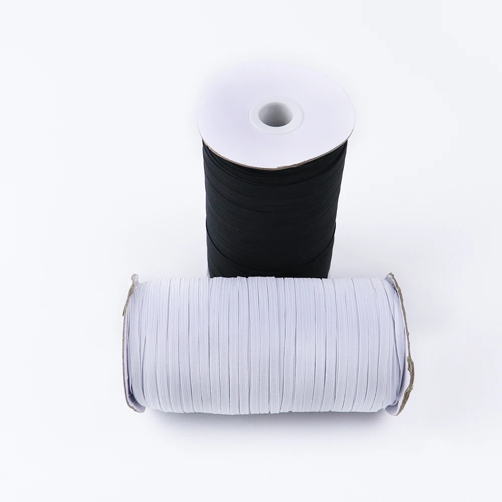 

200 Yards 5 mm Width High Elastic Band Rubber Band White and Black Ear Hanging Rope For Diy Sewing Accessories