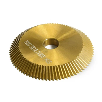 

Gold HSS Titanium-plated 80T Toothed Cutter For Horizontal Key Cutting Machine