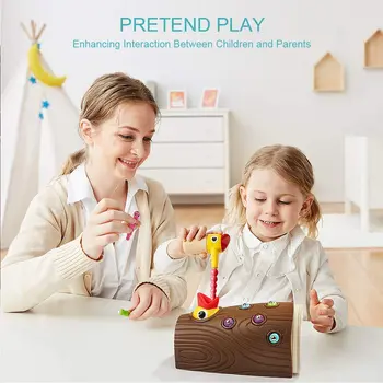 

Magnetic Toddler Toy Game Set Preschool Toys Pretend Play Catching Feeding for Kids S7JN