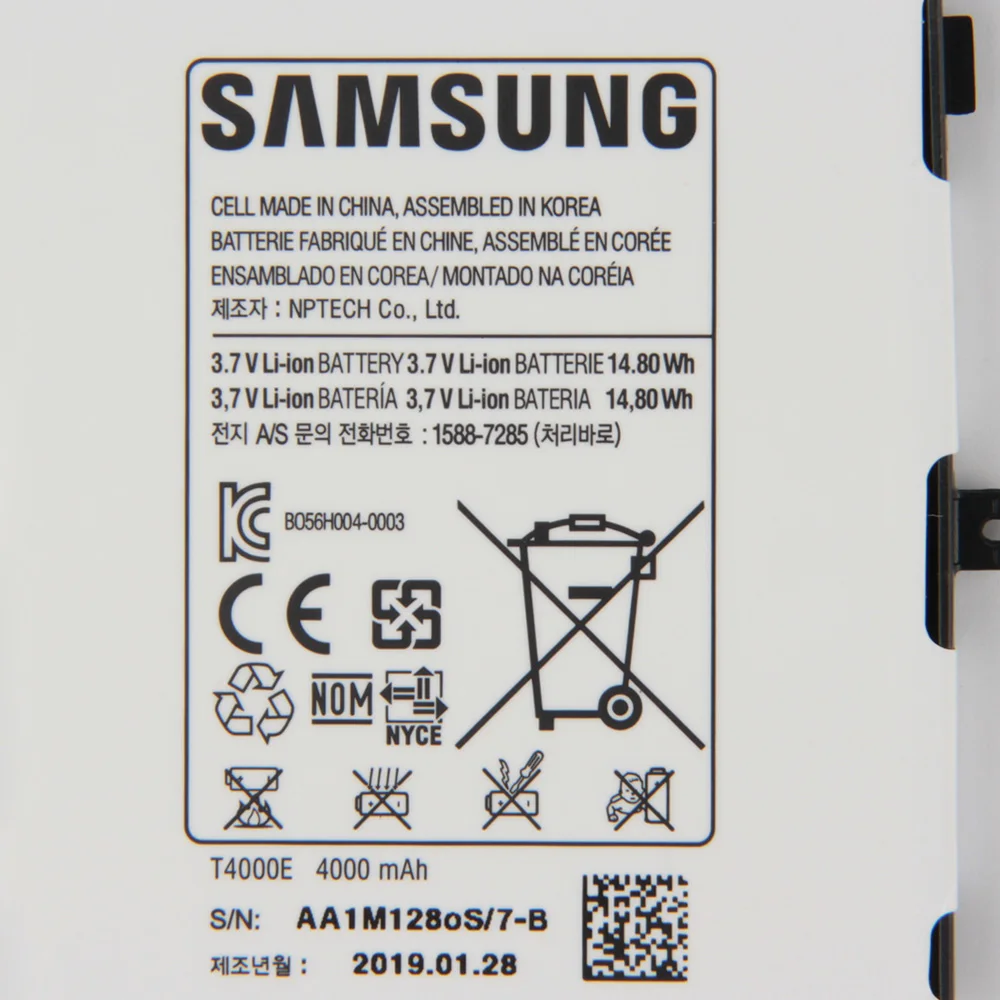 Оригинальный сменный аккумулятор SAMSUNG T4000E T4000C T4000U для Samsung GALAXY Tab3 7 0 T210 T211 T217A T2105 4000