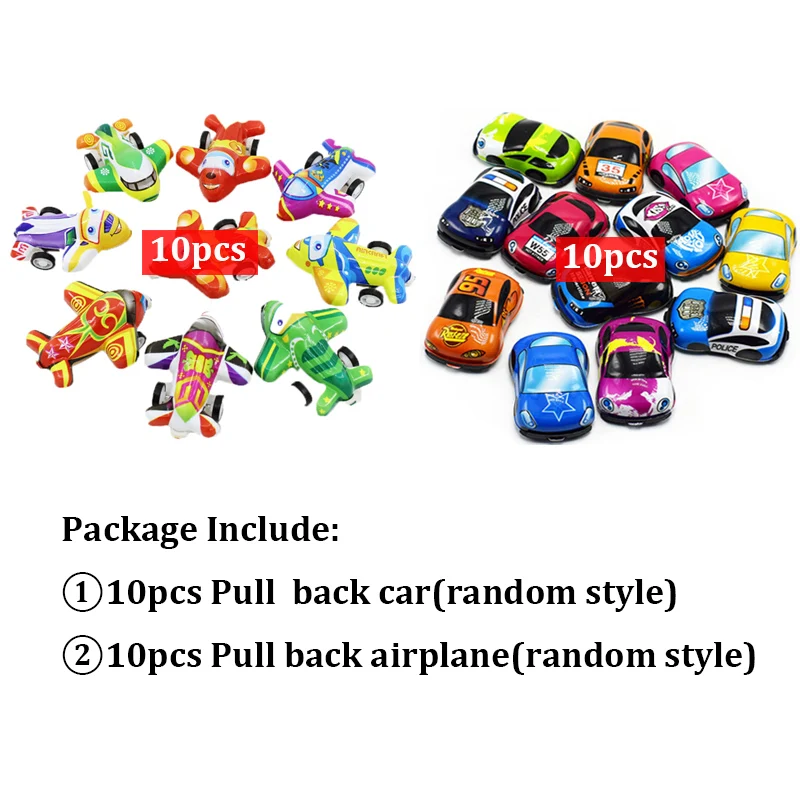 20pcs/lot Cartoon Toys Cute Plastic Pull Back Cars Plane Toy Cars for Child Mini Car Model Funny Kids Toys for Boys Girls GYH 7