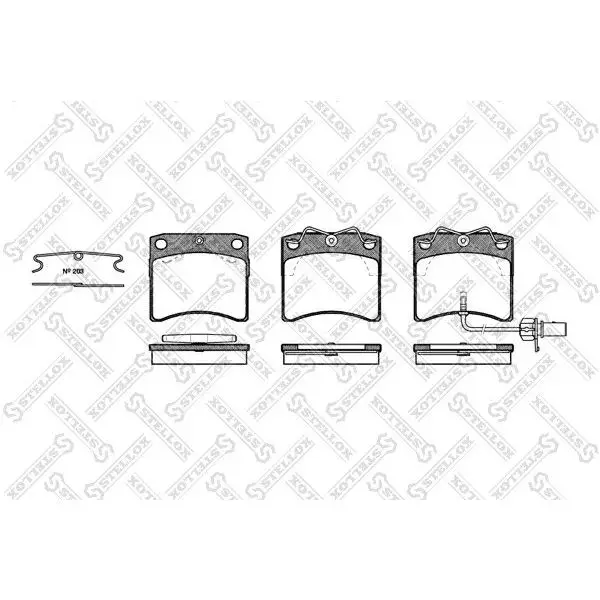 Колодки дисковые п.\ VW T4 2.5/2.4D/2.5TDi диск 16" 99 STELLOX 3