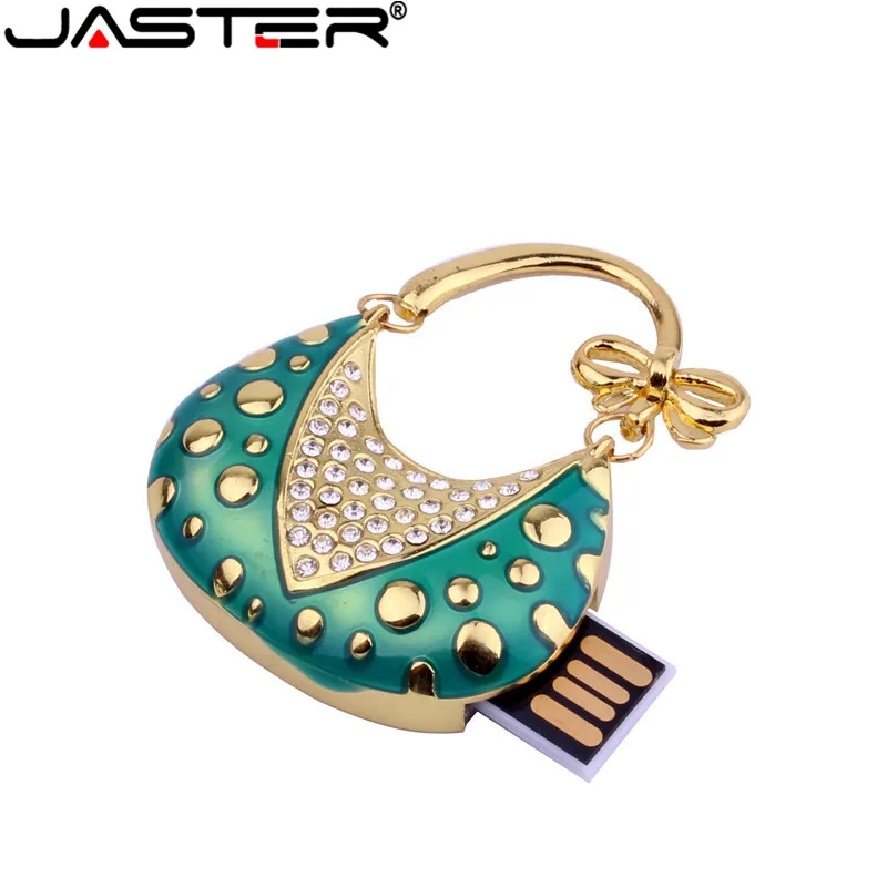 JASTER beauty, милая сумочка с кристаллами, модель, Usb флеш-накопитель, алмазная флешка, 4 ГБ, 8 ГБ, 16 ГБ, 32 ГБ, 64 ГБ, карта памяти, флешка, подарок