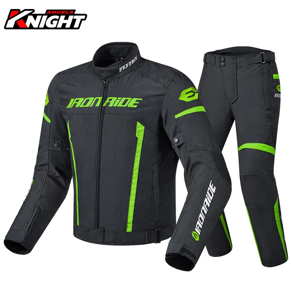 Windproof Motorcycle Jacket Suit Protective Gear Men Racing Motocross Riding Jacket Motorcycle Pants Clothing Set Waterproof