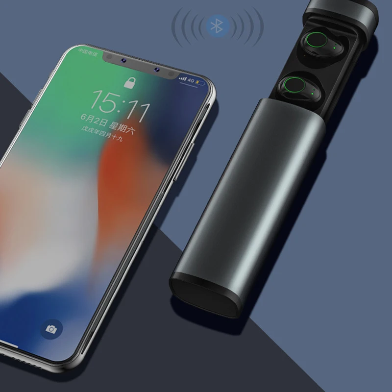Новая TWS 5,0 Bluetooth беспроводная гарнитура с двойным микрофоном портативная зарядная коробка гарнитура для Xiaomi iphone игровая гарнитура