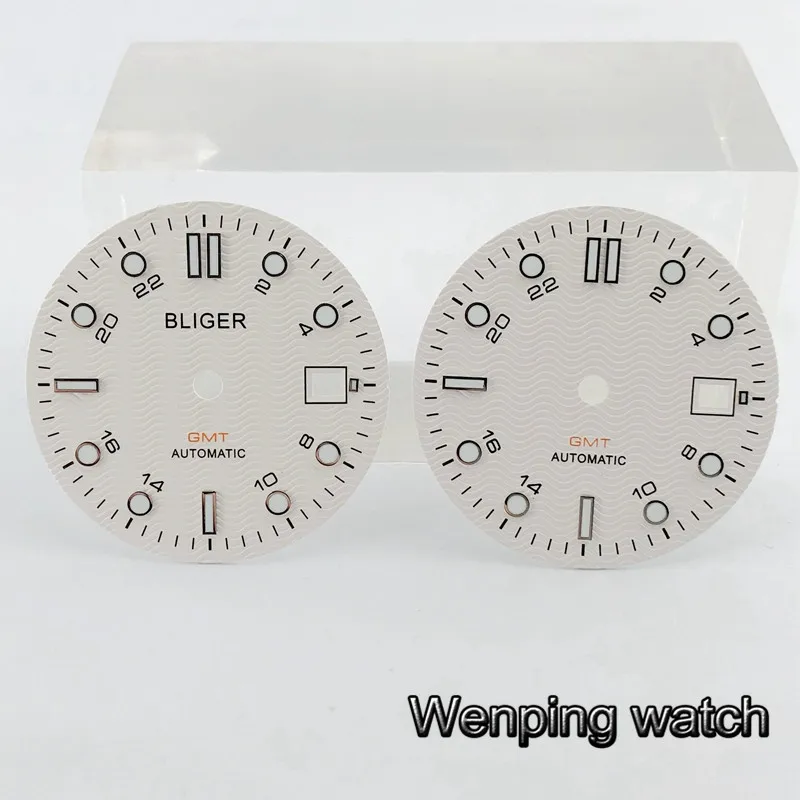 

31mm Bliger white dial luminous watch dial Fit ETA 2836/2824 DG2813/3804 Miyota 8215 821A