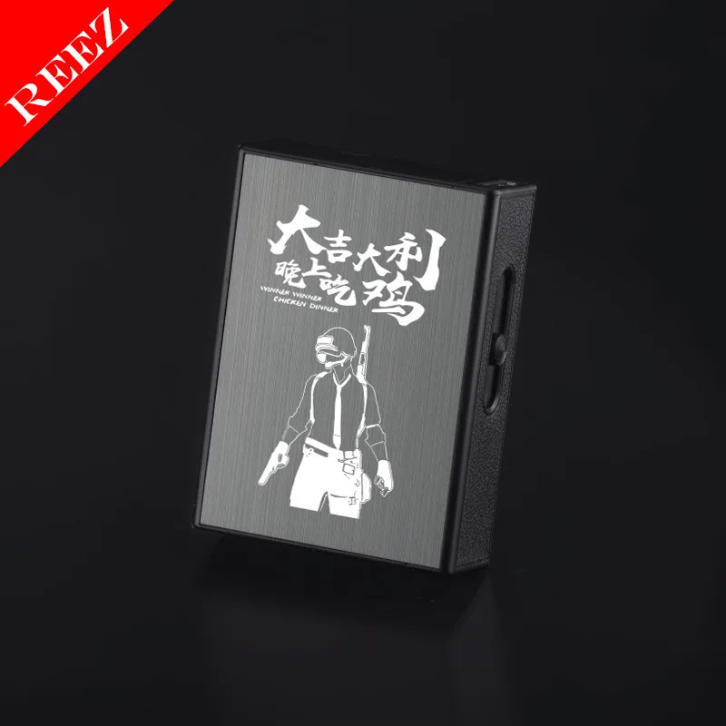 Ciagrette держатель ящик со съемным электронная USB Зажигалка Беспламенное ветрозащитное табака портсигар, зажигалка - Цвет: 17