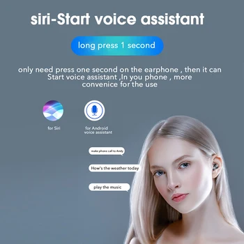 

Noise Cancelling Wireless Earphone Auto-pairing Headset Touch HD Stereo