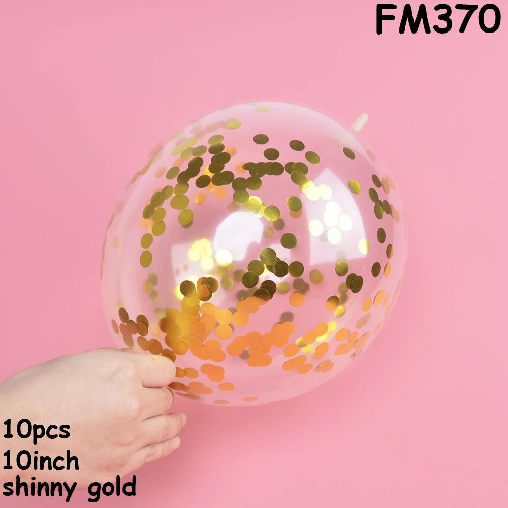 Воздушные шары с принтом Золотого сердца, белые, черные, розовые свадебные шары, конфетти, шары для вечеринки, дня рождения, украшения для детской вечеринки - Цвет: FM370  tail balloon