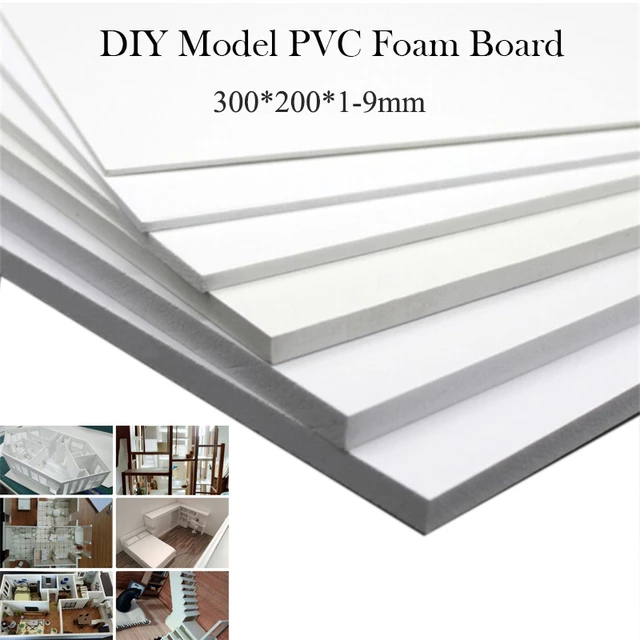 10pcs 300x200mm 1-9mm Thickness DIY Foam Board Model PVC Foam Sheet Board  White Color Foamboadrd Model Plate - AliExpress