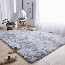 Тай-дай область ковера и пушистой плюшевой ткани ковер с длинным ворсом, прямоугольник градиент Цвет пол ковер