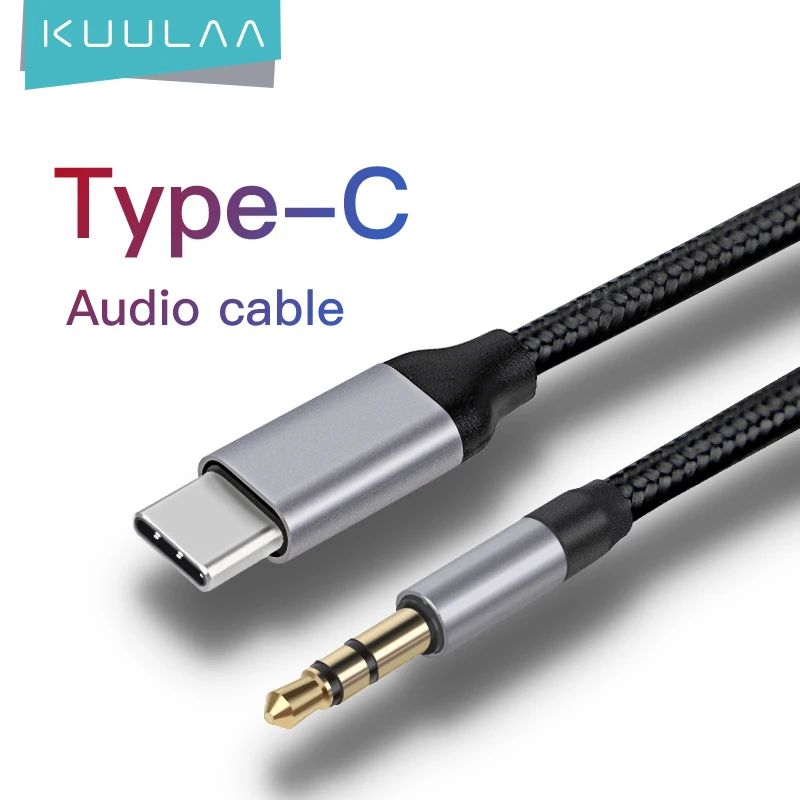 Адаптер KUULAA для наушников с разъемом USB C 3 5 и штекером AUX мм аудиокабель Huawei Mate 20 P30