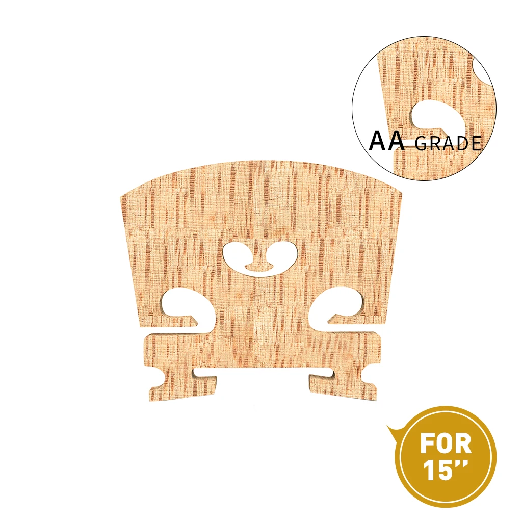 1 шт. 15 'ཌ'' Viola Bridge Master AA Grade Maple Wood запчасти акустическая скрипка Bridge|Детали и