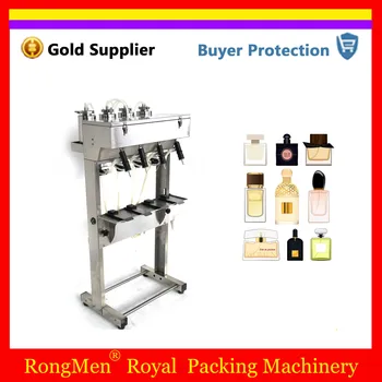 

4heads Perfume Fragrance Cologne Filling Machine Four Heads Toilet Water Filler Level Control Glass Bottles Free Shipping