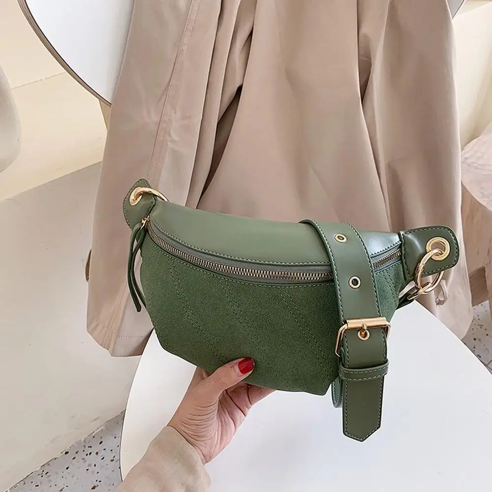 Модная поясная сумка на цепочке с бананом, новая брендовая поясная сумка, Женская поясная сумка из искусственной кожи, нагрудная сумка для живота - Цвет: green