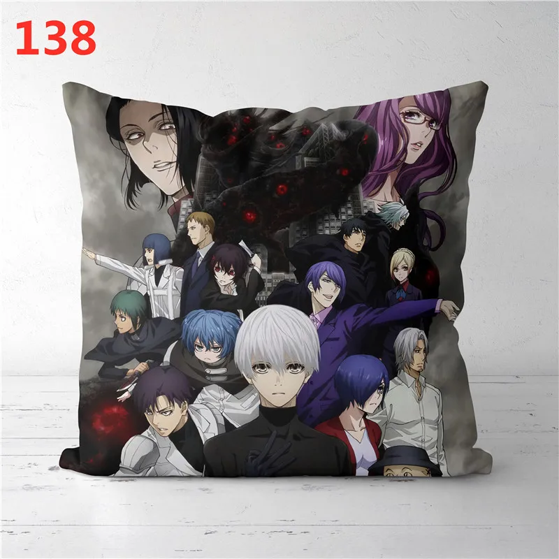 

Anime Tokyo Ghoul Touka Kirishima Kamishiro Rize two sided Pillow Cushion Case Cover
