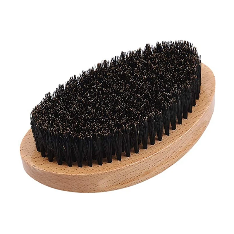 Мужская щетина для волос щетка усов мягкая круглая деревянная ручка волнистая