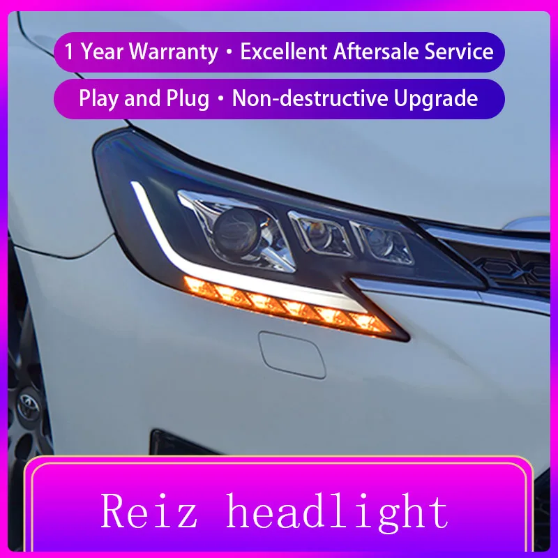 

Head Lamp for Toyota Mark X Headlights 2014-2017 Reiz LED Headlight LED DRL Accessorie