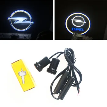 

2PCS LED Car door welcome light courtesy led car laser projector Logo Ghost Shadow Light For Opel LADA Alfa FR Embleme lumiere