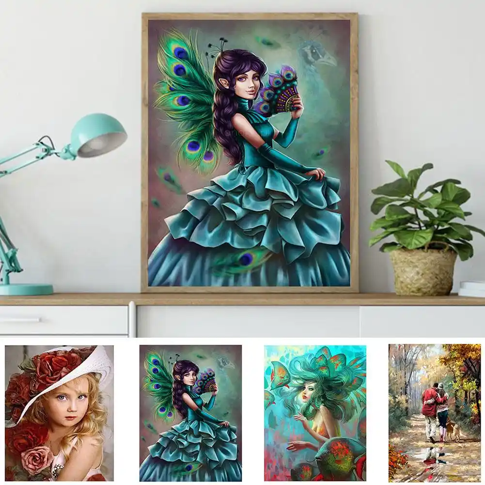 Flor Chica Mariposa Completo Diamante Pintura Diy Punto De Cruz