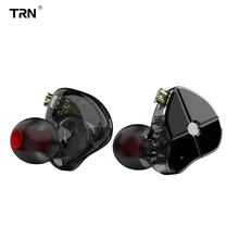 TRN ST1 1DD+ 1BA гибридные наушники в ухо HIFI DJ монитор бег спортивные наушники ушные наушники гарнитура с 2PIN съемный TRN V80 BA5