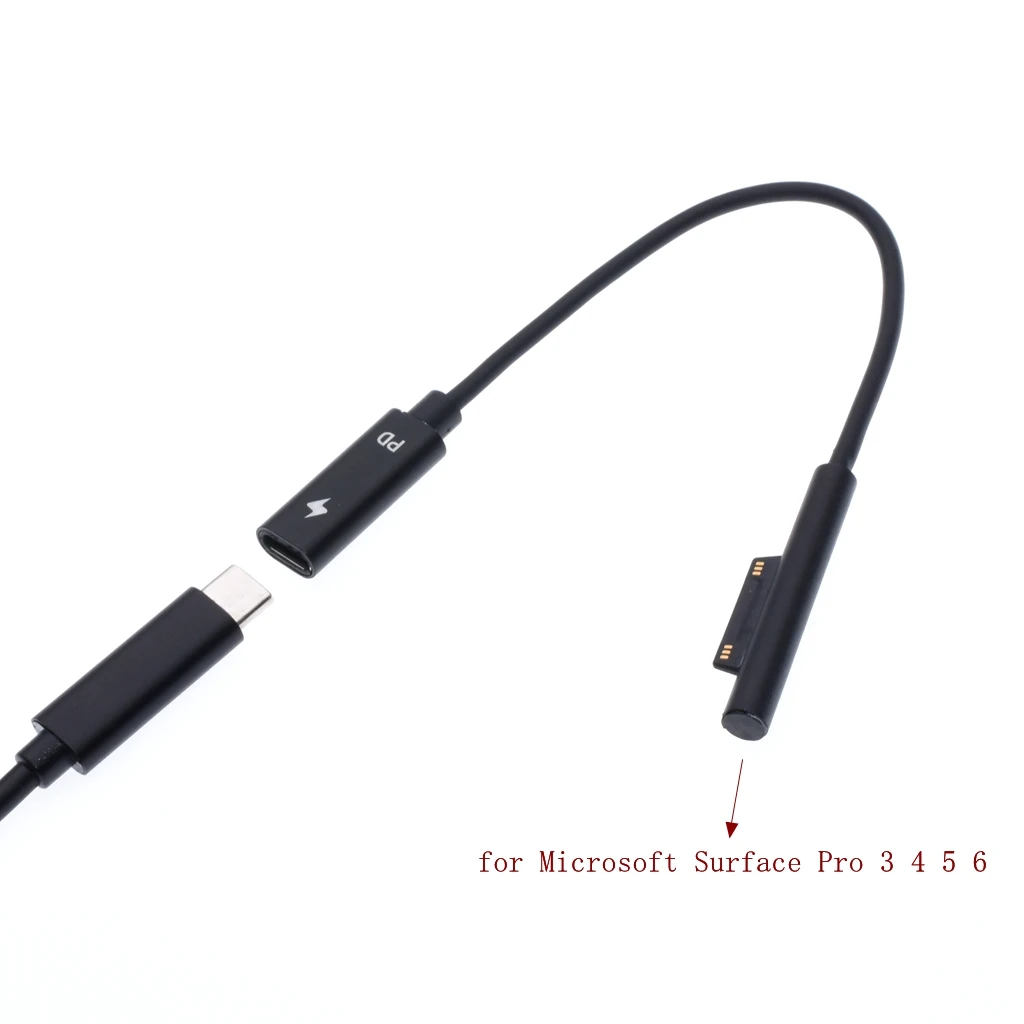 Usb type C PD адаптер питания конвертер Dc штекер зарядный кабель шнур для microsoft Surface Pro 3 4 5 6 зарядное устройство для Surface Go
