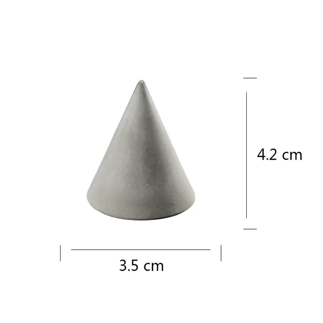 Cement Ring Holders Ornaments Mold Silicone Concrete Pyramid Shape Jewelry Display Stand Mould DIY Decoration Tool L0241