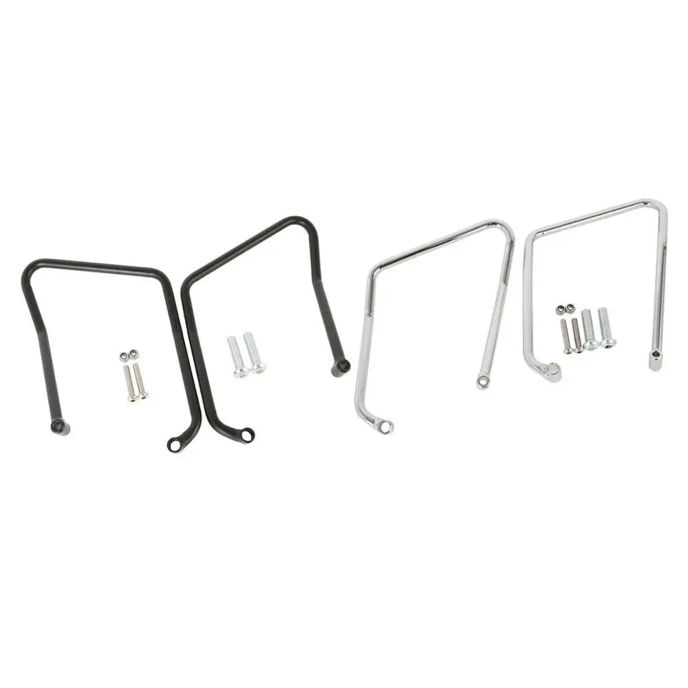 

Motorcycle Saddlebag Support Brackets For Harley Sportster Models XL 883 1200 Custom Low 2004-2016 15 Chrome Black