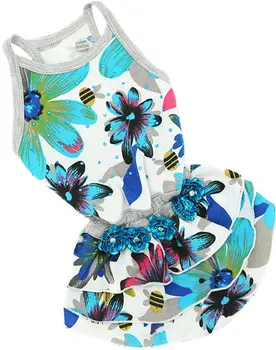 

FOR MY DOGS FOR MY DOGS dress for dogs Flowers blue 414SS-2019