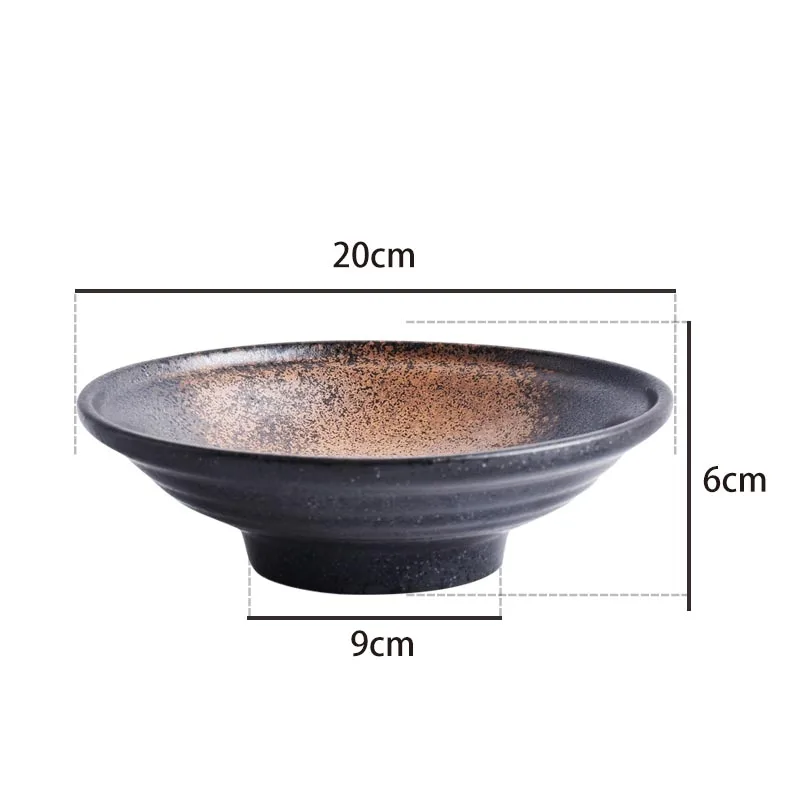 A (8inch Bowl) 8 дюймов, японский стиль, креативная керамическая миска для супа, фруктовые миски для перемешивания салата, винтажная фарфоровая посуда, контейнер для спагетти - Цвет: A (8inch Bowl)