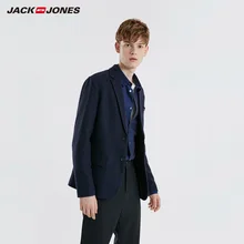 JackJones мужской шерстяной Блейзер деловой Повседневный приталенный пиджак Мужская одежда 219108504